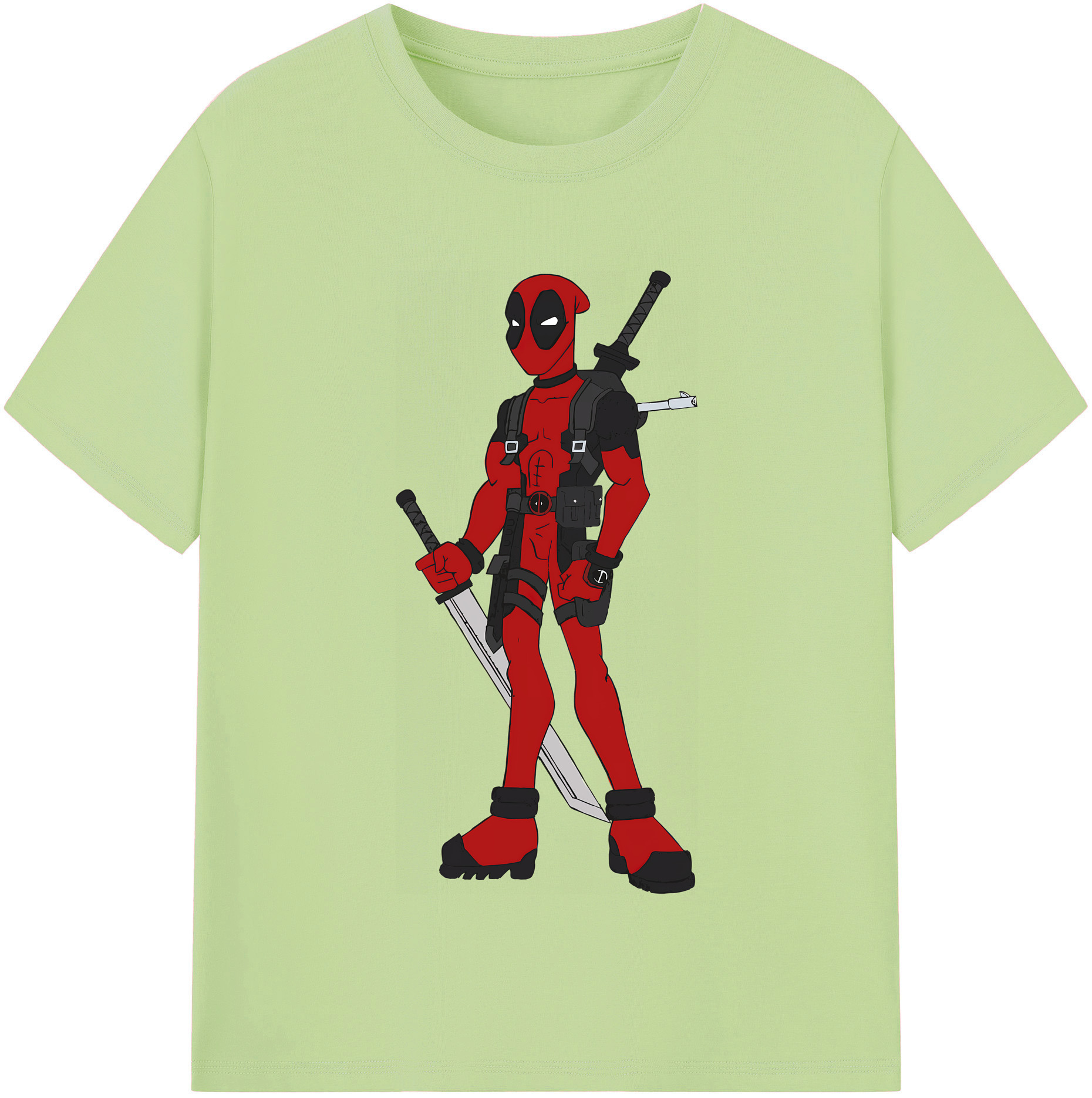 （画像用） Deadpool デッドプール 綿100％半袖Tシャツ（フロントプリント）